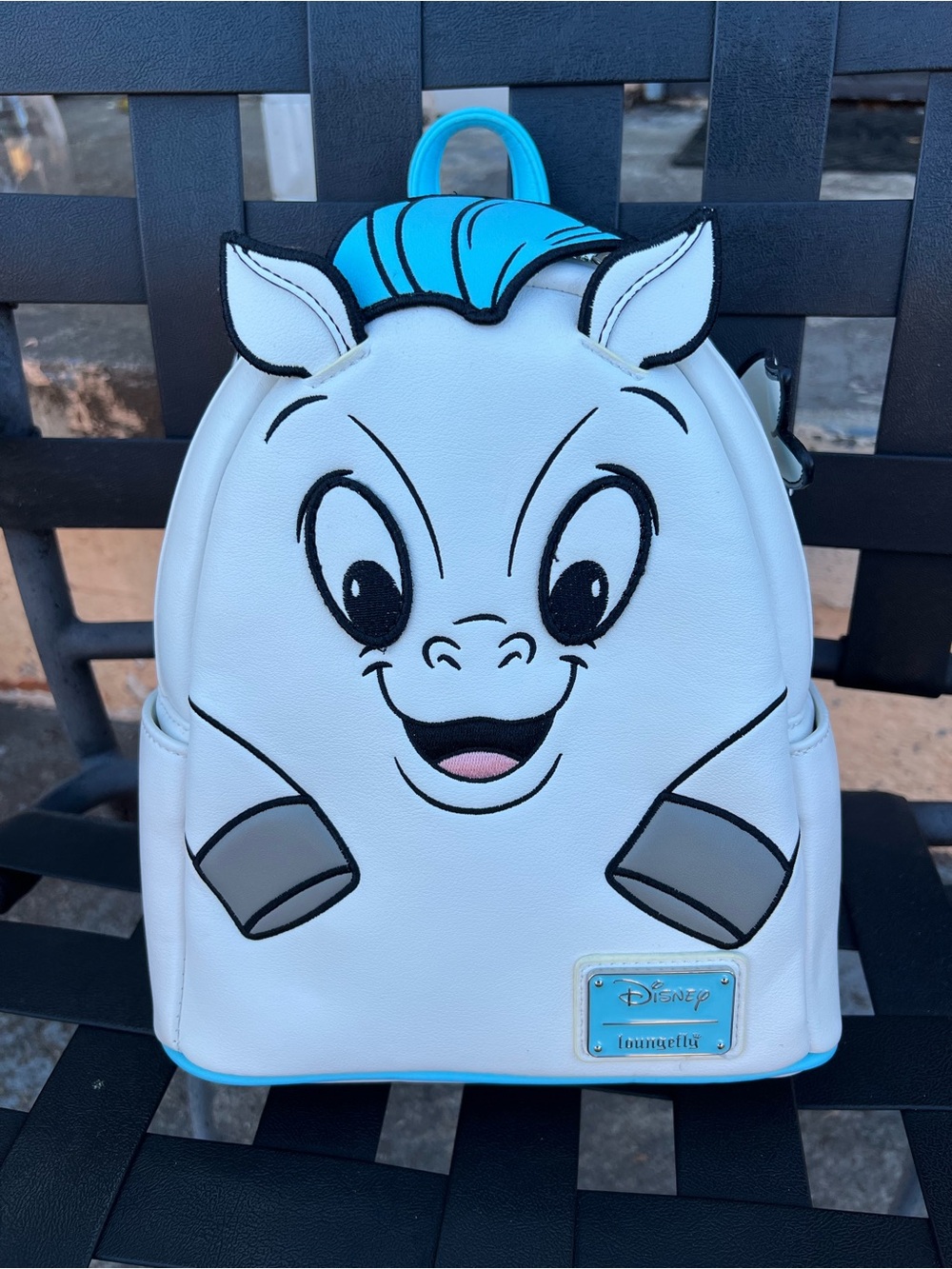 Loungefly White and Blue pegasus Mini Backpack